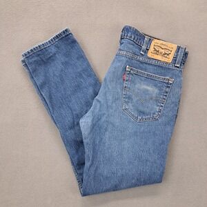 Levis 514 Straight Fit Jeans Mens Size 36x30 Light Wash Denim Pants